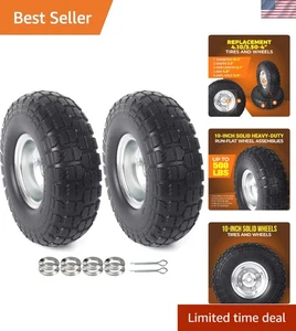 Sans frais 10" Pneu & Assemblage des roues - 500 lb Capacité pour jardin & Chariots utilitaires