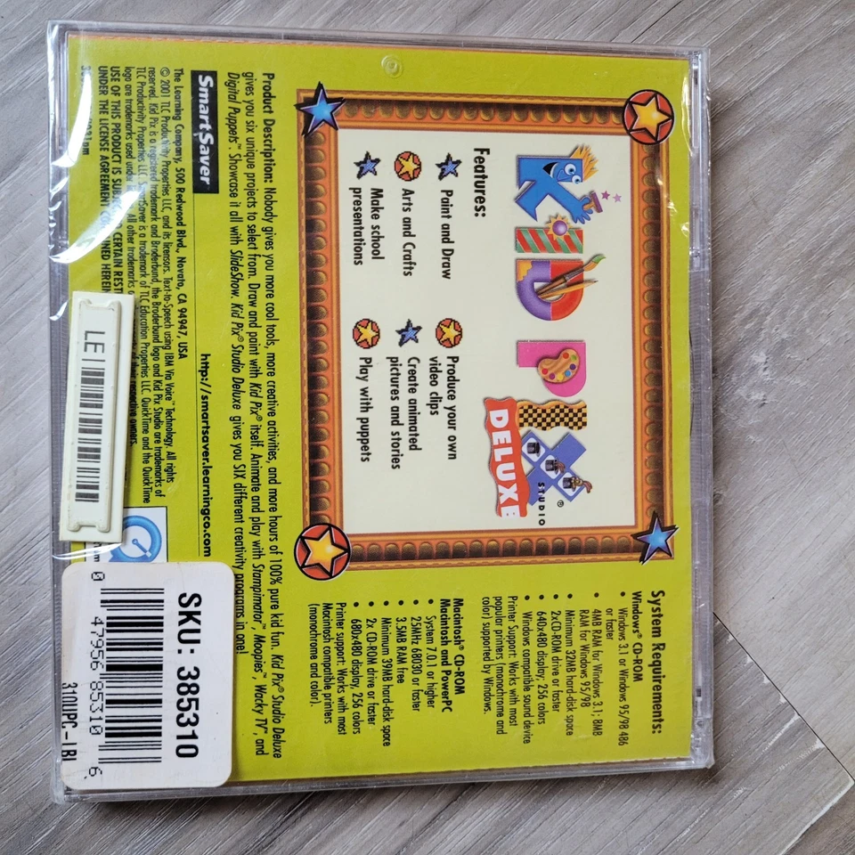 Kid Pix Studio Deluxe CD 1998 Windows & Macintosh BRAND NEW! - Image 2 of 2