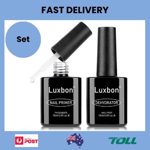 Luxbon 2PCS 15ml Nail Primer and Dehydrator Set Acid Free Gel Nail Polish Prep - image 1 of 4