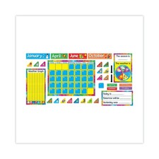 TREND T8096 12-Month Calendar Bulletin Board Set - Assorted Colors (106/Set) New