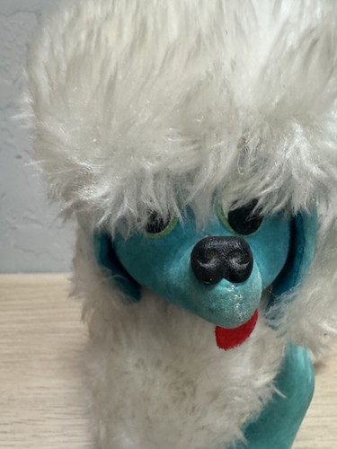 Rare Vintage 1970 Russ Berrie Blue Poodle - Japan - Picture 4 of 20