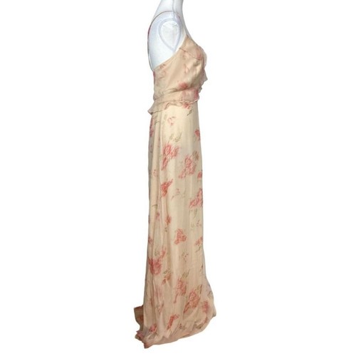 NWT BHLDN CLARE PINK SLEEVELESS FLORAL SHEER CHIFFON OVERLAY FORMAL DRESS - 16 - Picture 4 of 12