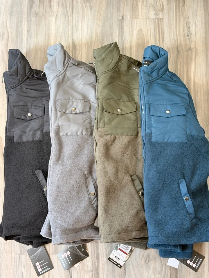 Swiss Alps Hombres Rendimiento Completo Polar Polar Polar Chaqueta Sudadera con Bolsillos Foto 2 de 4