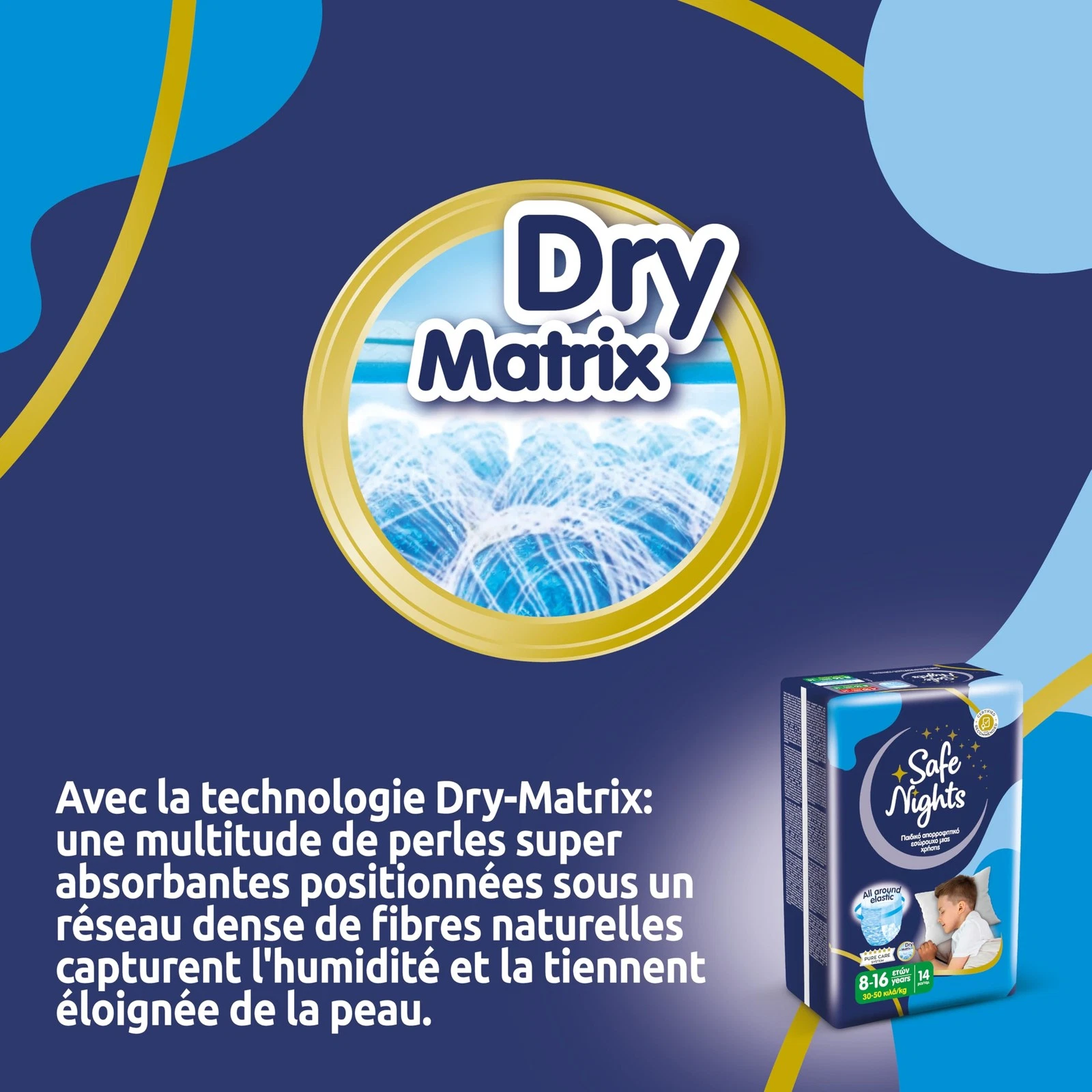 Safe Nights Boy, saugfähige Nachthose für Jungen 8-16 Jahre (30-50 kg), 1... - Bild 3 von 12