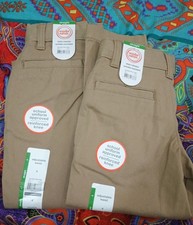 Size 4 Girl School Pants Khaki Uniform Pants 2 Pairs Brand New