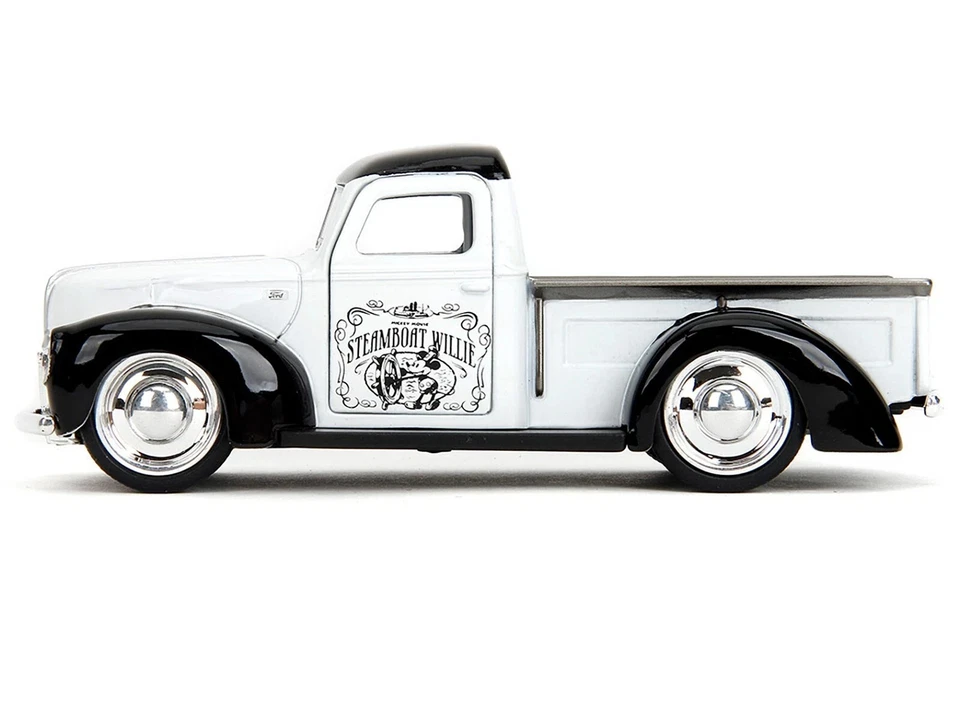 1941 FORD PICKUP "MICKEY MOUSE" WHITE & BLACK 1/32 DIECAST MODEL BY JADA 36091 - Image 2 of 4