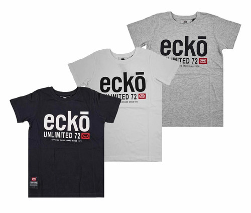 Ecko Unltd Boys Kids T-Shirt Cotton Casual Top Short Sleeve Crew Neck Tee - Picture 1 of 6