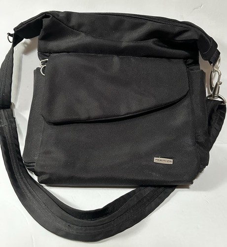 Travelon Crossbody Bag Black W/Antitheft Adjustable Strap Pockets Lightweight - Picture 2 of 10