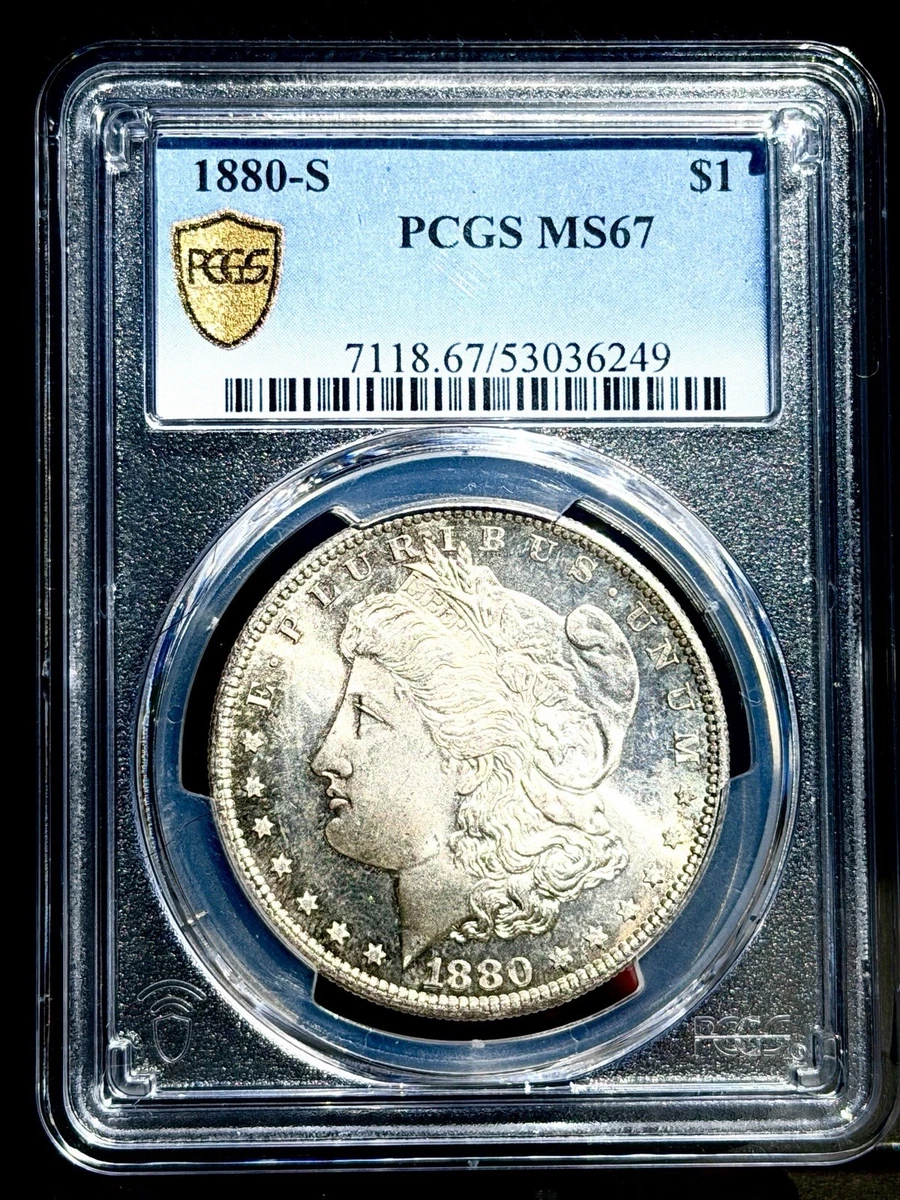San Francisco MS 67 Graded 1880 Year Morgan US Dollars (1878-1921