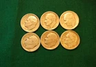Mixed Lot of Six Circ. 90% Silver Roosevelt Dimes -(2) 1948, (2)48D, (2) 48S