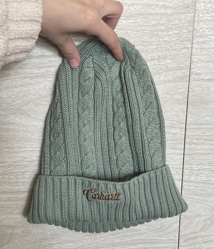 Cappello Carhartt donna maglia a costine verde baia pescatore berretto inverno autunno incantesimo - Foto 10 di 14