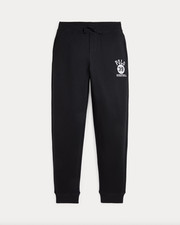 Polo Ralph Lauren Boys Black Logo Fleece Jogger Pants Size 7 NWT