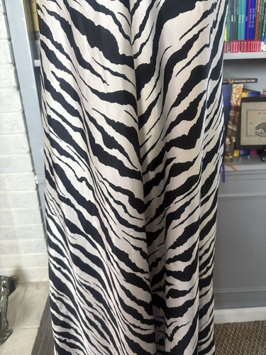 Vintage 1980er Bob Mackie schwarz & weiß Tiger Print Slip Dress Size Small - Bild 3 von 14