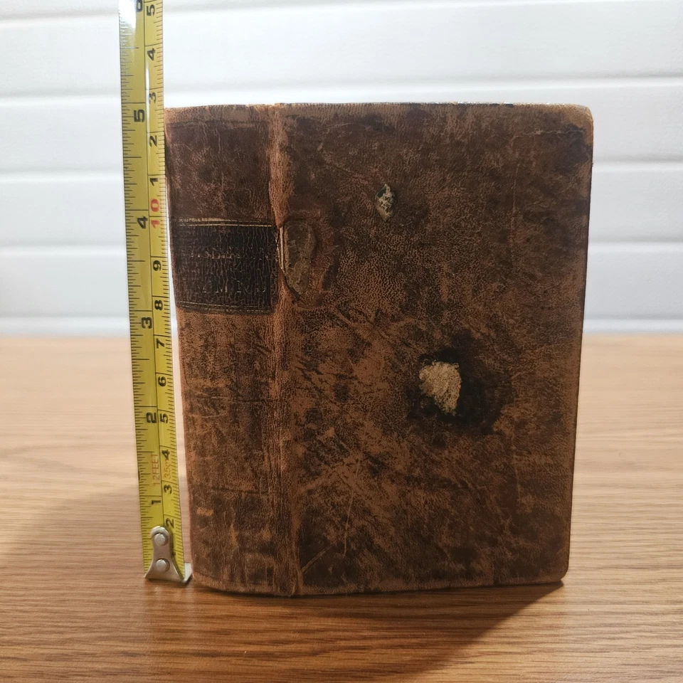 1846 Hymnal Wesleyan Methodist Connection Rev. Cyrus Prindle Antique Leather - Image 2 of 4