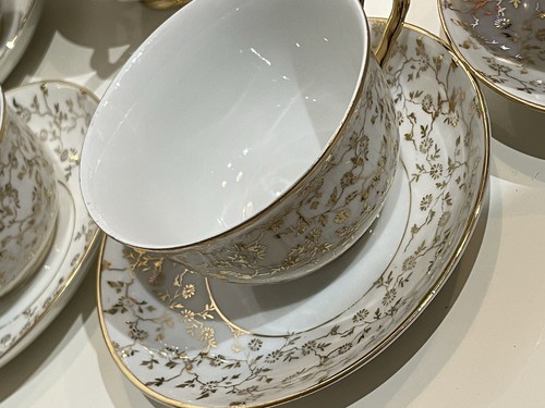 Sublime Service De Café Richard Ginori Or Vintage - Picture 8 of 22