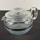 Vintage PYREX Flame Ware 8446-B Glass 6 Cup Stove Top Coffee/Tea Pot Kettle
