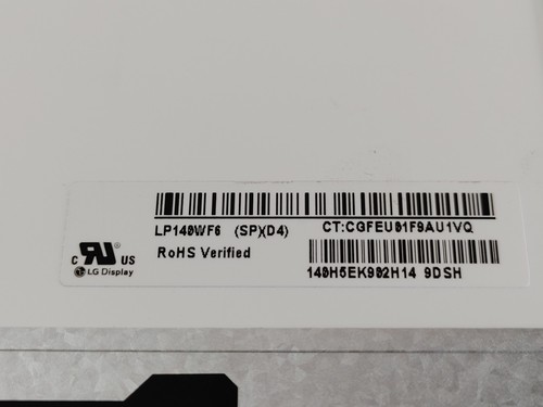 LG LP140WF6(SP)(D4) 1920 x 1080 14 in Matte Laptop Screen - Picture 6 of 6