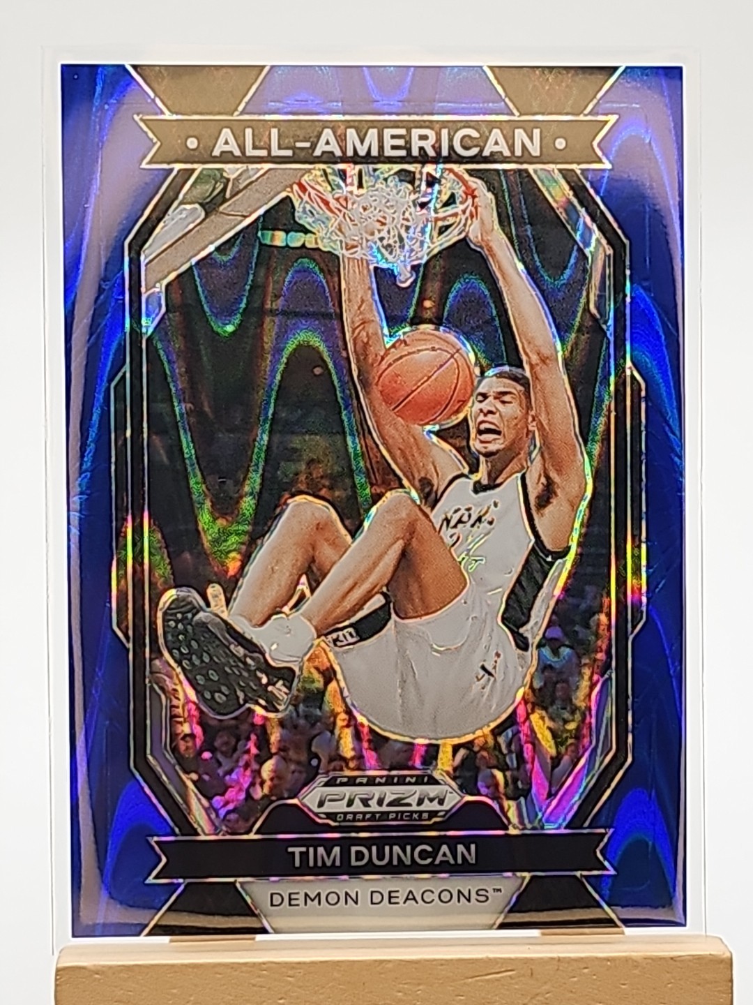 2024 Prizm Draft Picks Blue Raywave/149 #25 Tim Duncan All-American Spurs