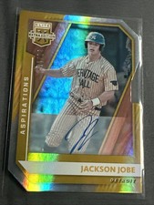 2021 Panini Elite Extra Edition Jackson Jobe Aspirations Gold Die-Cut Auto 4/24