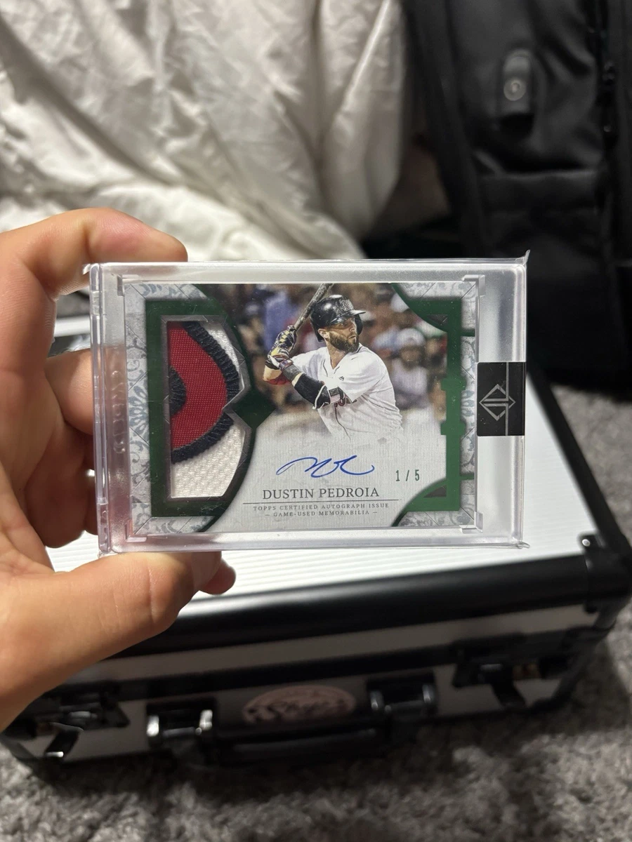スポーツ選手 Dustin Pedroia 1/1 Autograph Patch Topps Dustin Pedroia Baseball Original Autographed Sports Trading