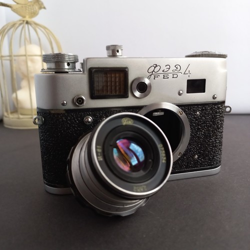Film Camera 35 mm Fed 4 Rangefinder Vintage USSR Tested & Working Industar-61 - Picture 4 of 18