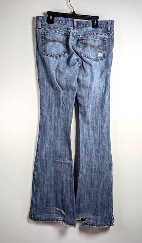 Vintage Y2K Juicy Couture Damenjeans Größe 27 Low Rise Flare 31 x 33 USA Distress - Bild 2 von 11