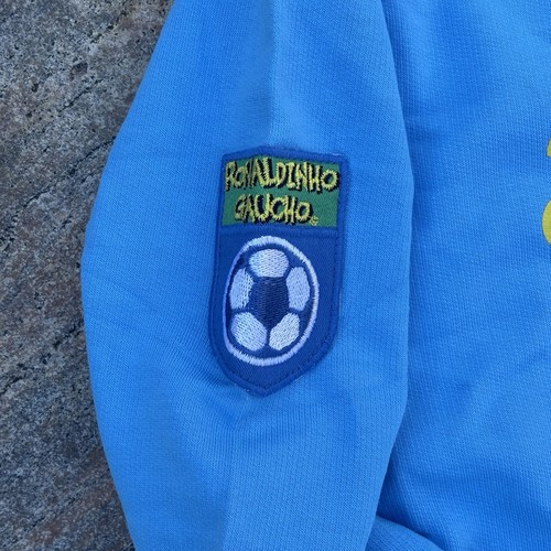 2000s Original Ronaldinho Gaucho Kids Sweater Size 8 Brazil Soccer Authentic - Picture 4 of 10