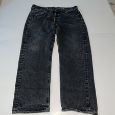 VTG Levis Mens 501 Jeans 36x30 Light Black Jeans Button Fly Made in Mexico