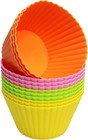 Extra Large Silicone Cupcake Baking Cups 12 Pack, 3.54 Jumbo, 12pcs, 4 colors