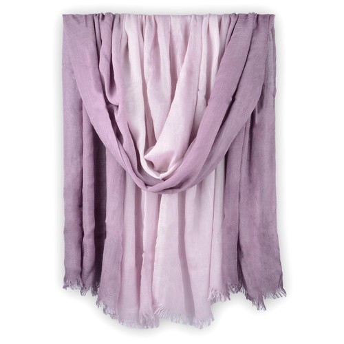 Two-tone Linen Scarf for Women Lightweight Summer Wrap Cotton Shawl Beach Tra...