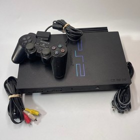 Sony PlayStation 2 PS2 Console SCPH-50001 w/ OEM Controller Cables Tested