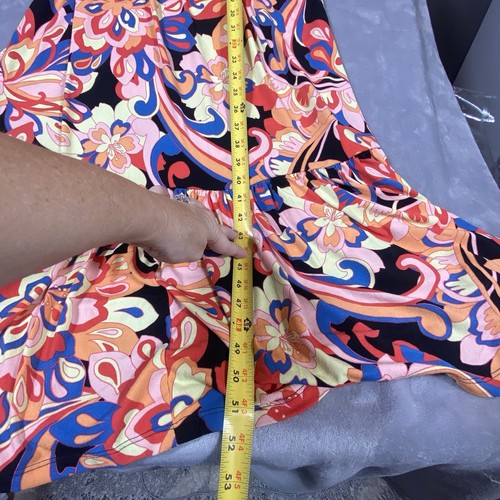 IMAN Maxikleid Medium Stufen Boho Sommer Hippie Artsy Retro Strick V-Ausschnitt 70er NEU - Bild 11 von 14