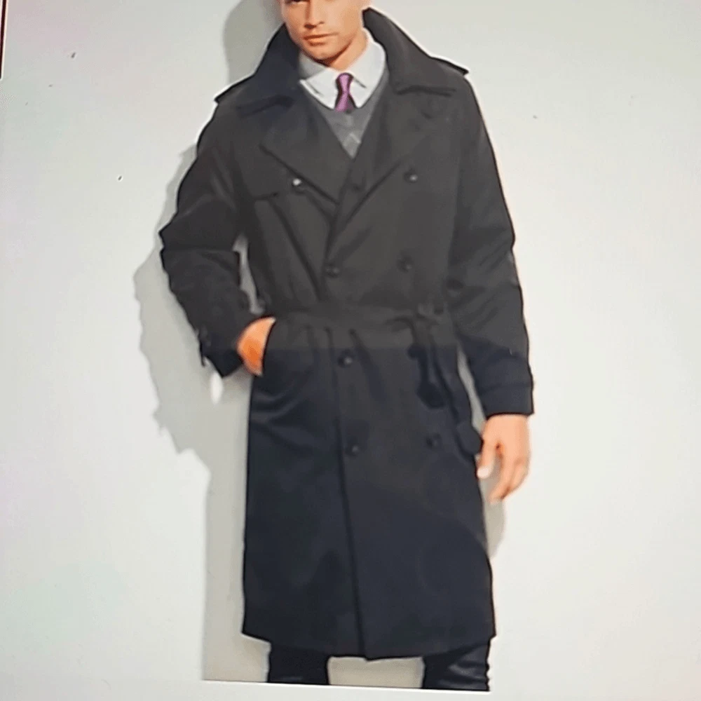 London fog shop black trench coat