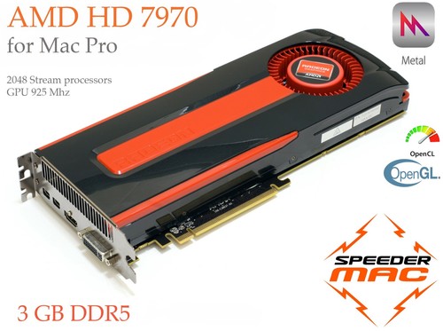  AMD HD 7970 3GB RAM Mac Pro 4K Metal /Mojave/CATALINA/Monterey - Afbeelding 1 van 7