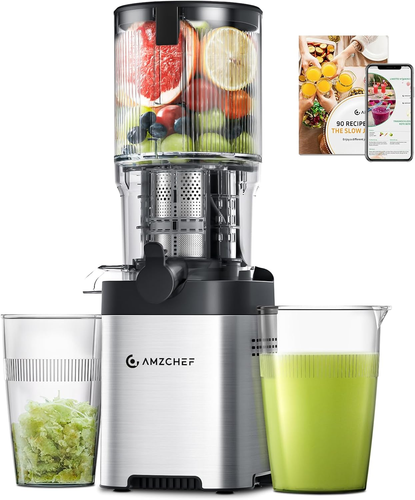 Cold Press Juicer, Juicers Machines - 5.2" Large Feed Chute for Whole Fruits & V