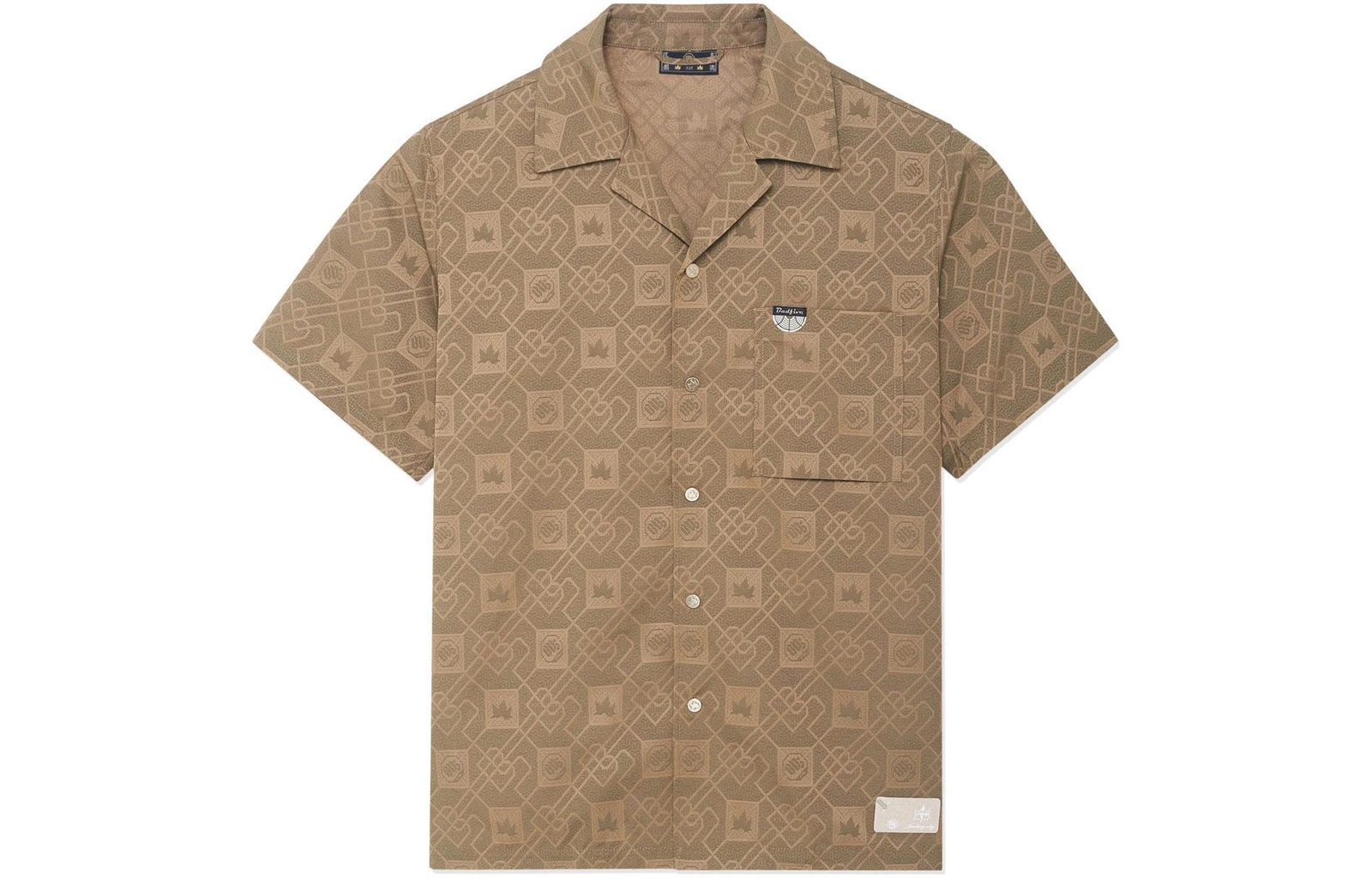 Однобортная рубашка с винтажным принтом Li-Ning Badfive