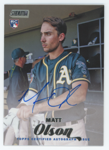 MATT OLSON 2017 TOPPS STADIUM CLUB ROOKIE AUTO SCA MO ON CARD AUTOGRAPH