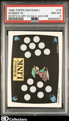 任天堂 - s-a-ja SCREEN 10 PSA 8 1989 Topps Nintendo Scratch-Off Zelda II The