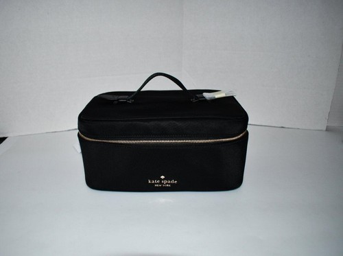 Custodia cosmetica da viaggio Kate Spade Chelsea nera #KC635 nuova con etichette - Foto 1 di 6