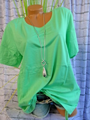 Janet &Joyce Damen Shirt kurzarm grün mintgrün (070) Übergröße NEU 