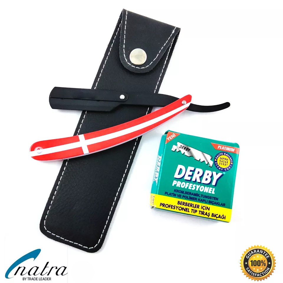 Rasiermesser 100 DERBY Rasierklingen Etui Rasierer Razor Rasur NATRA