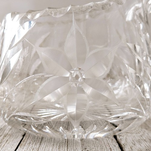 Vintage Bleikristall Davidstern 3" Klarschliff Geätzt Glas Schüssel Milchkännchen Krug - Bild 23 von 24