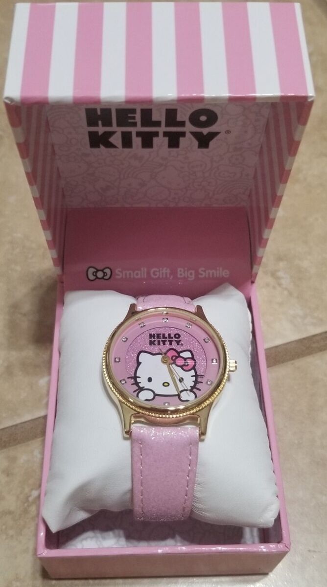 Accutime Sanrio Hello Kitty Pink & Gold With Glitter Strap Accutime Sanrio Hello Kitty Pink & Gold With Glitter Strap