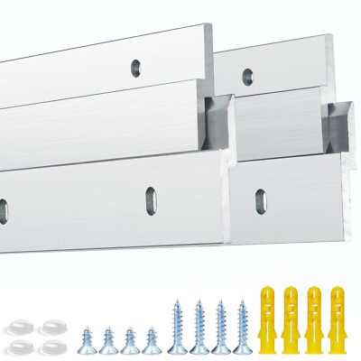 Heavy Duty Aluminum French Cleat 12 Inch for Mirrors and Headboards 2 Pairs