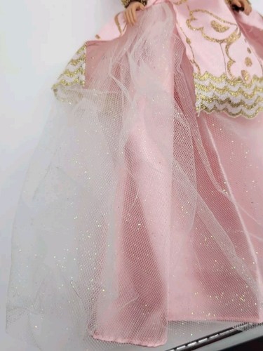 Mattel 1997 Barbie as Rapunzel Gown / Dress Only Pink And Gold  - Picture 7 of 14