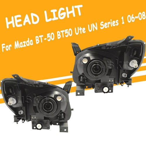 A Pair Head Lights For Mazda BT-50 BT50 Ute UN Series 1 06~08 Front Lamps LH RH - Picture 8 of 9