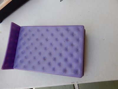 KITSCH MINIATUR 60er DOPPELBETT LILA ideal für Hipster Regal Spaß Geschenk  