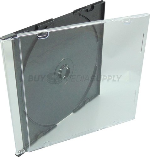 5.2mm Slimline Black 1 Disc CD Jewel Case Lot - Afbeelding 4 van 6