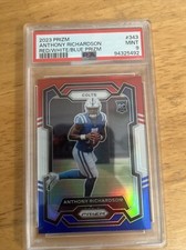2023 Panini Prizm Anthony Richardson Red White & Blue RWB Card #343 PSA 9 Mint