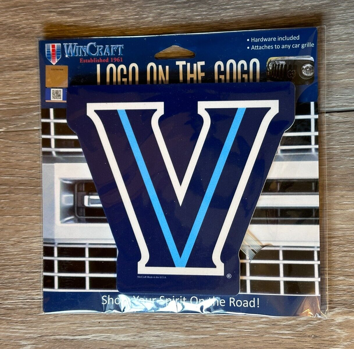 Villanova Wildcats NCAA Wincraft Logo on the Gogo Emblem Vehicle Auto Car  Grill